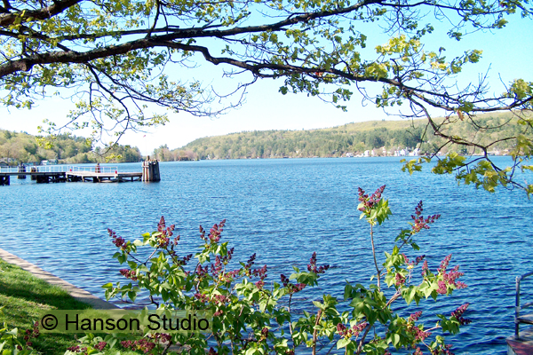 Alton Bay, NH - Bay with Lilacs